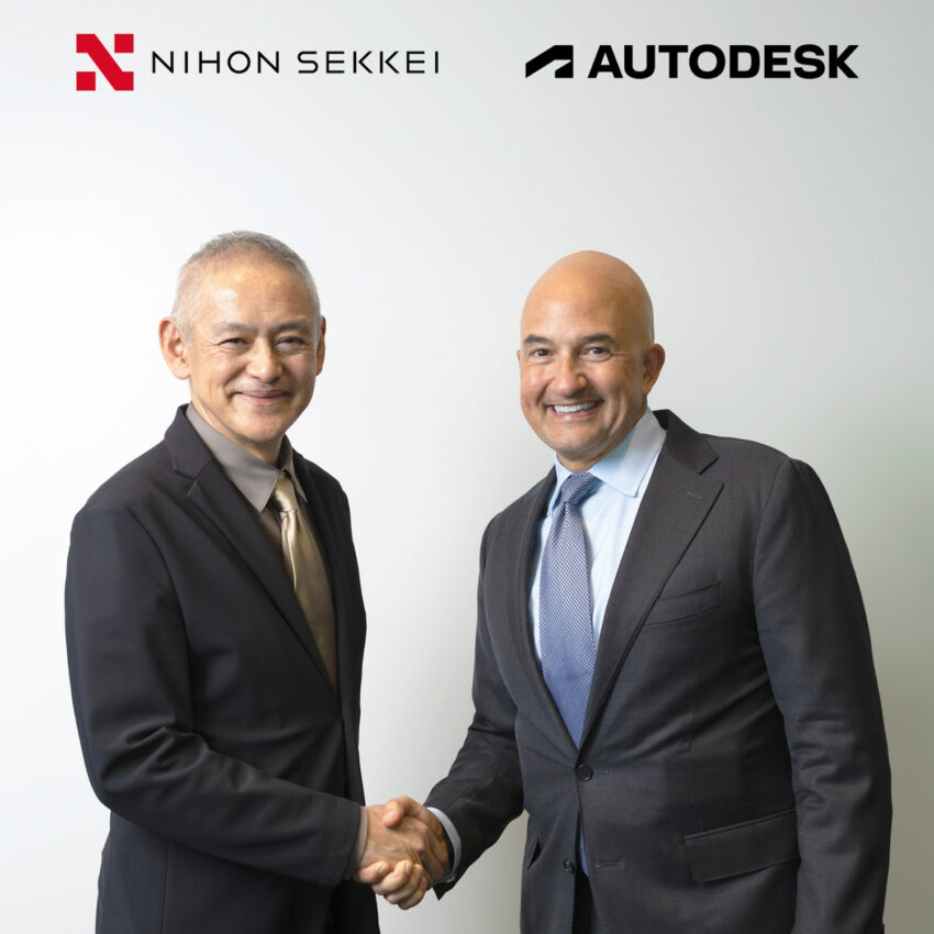 写真左:株式会社日本設計 代表取締役社長 篠﨑 淳写真右:オートデスク株式会社 アジアパシフィック アカウント営業本部 バイスプレジデント ルー・グレスパン